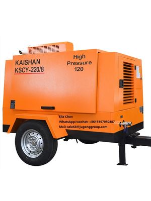 کمپرسور هوا قابل حمل دیزل قابل حمل دستگاه حفاری KAISHAN KSCY-220/8