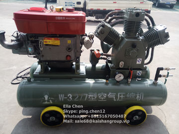 Mining Gold 25 HP Diesel Engine Mobile Piston Air Compressor 3.2m3 / Min 7 Bar